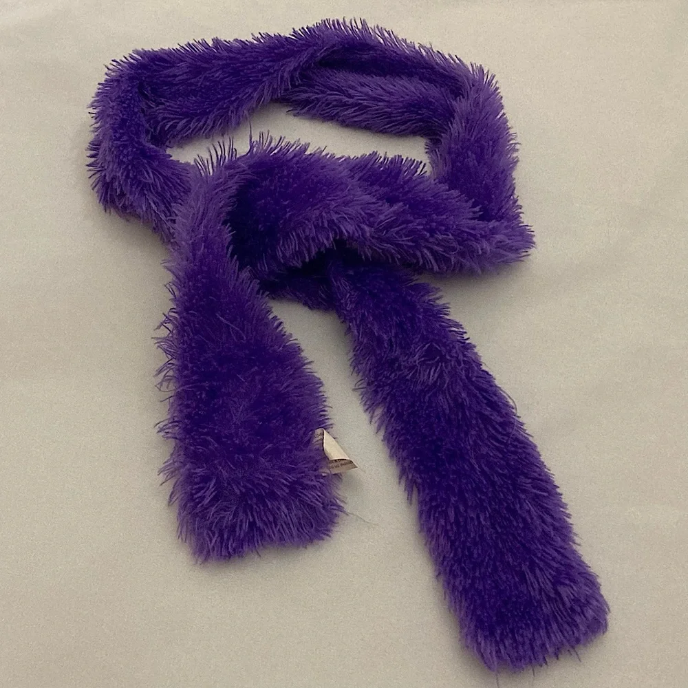 Vintage Purple Faux Fur Boa Scarf Costume 💗